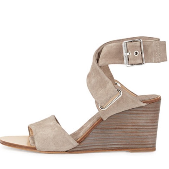 ✨NIB Rag & Bone Damien Wedge in Warm Grey Suede - Size 8 (38) - Picture 2 of 10